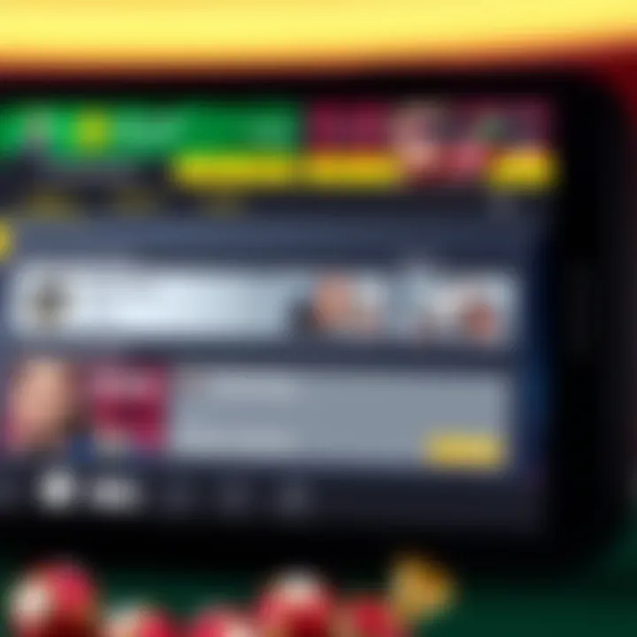 Caesars Sportsbook app interface showcasing betting options