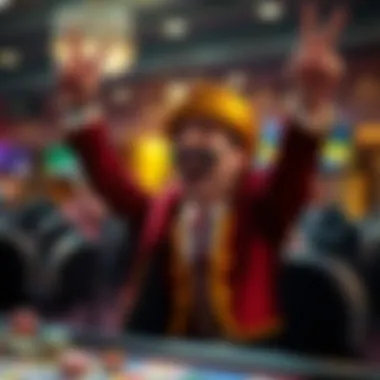 Player celebrating a big win from slot freebies