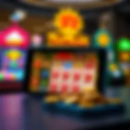 Vibrant display of various slot machine apps on a smartphone