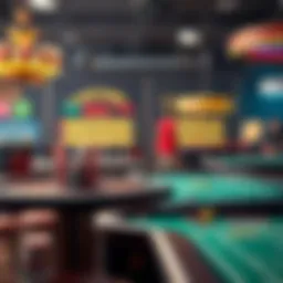 An engaging layout of various casino game tables showcasing their distinct features