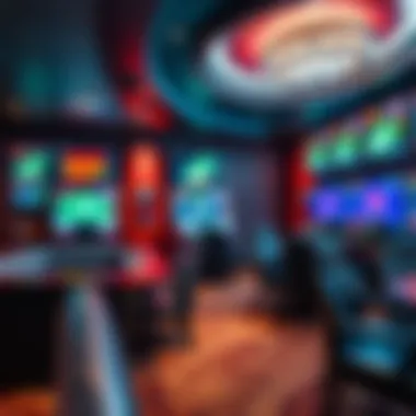 High-tech sports betting lounge