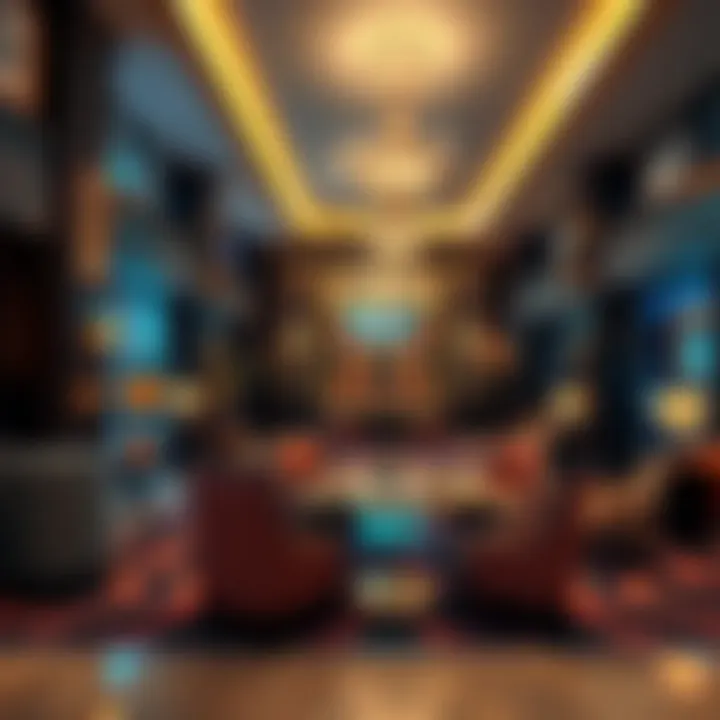 Luxurious lobby area of DraftKings Hotel