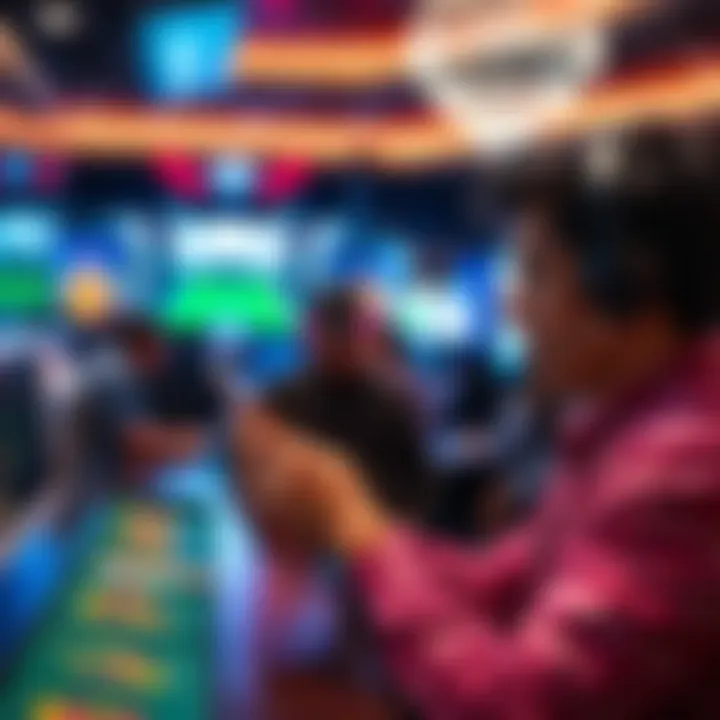 User engaging with the betting features on the app