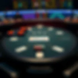 Illustration of Big Split Poker table layout highlighting unique betting structures