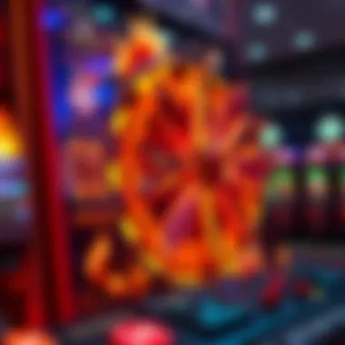 Dynamic visuals of the Burning Wheel slot machine gameplay