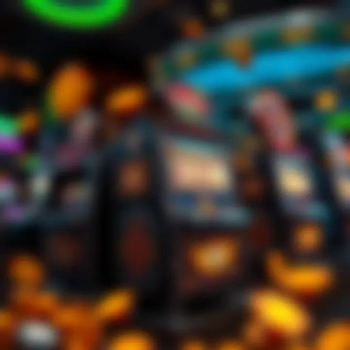 An intricate design of a classic English slot machine with vibrant colors