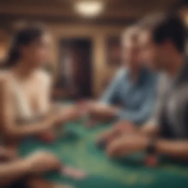 A graphic representing community engagement in online blackjack