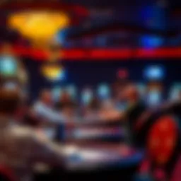 A captivating view of a bustling poker room in Fort Lauderdale, showcasing focused players at the tables