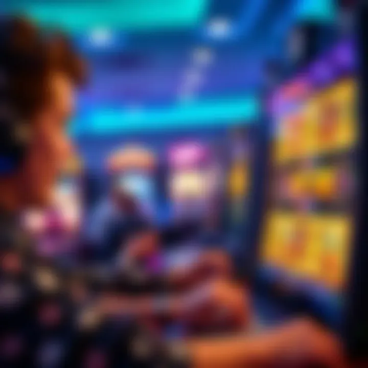 Player Immersed in NetEnt Slot Gameplay A close-up of a player immersed in the gameplay of a NetEnt slot, demonstrating the excitement and engagement.