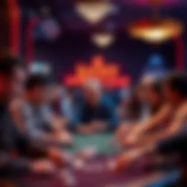 Diverse Players at Lucky North Club Casino A diverse group of players engaged in various games within the casino, illustrating the vibrant gaming atmosphere