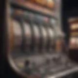 An intricate layout of a modern slot machine showcasing its features