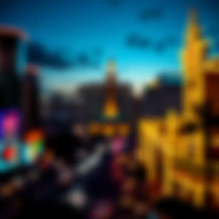 A stunning view of the Las Vegas Strip at night, showcasing neon lights