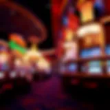 Luxurious casino interior featuring vibrant lights and elegant decor
