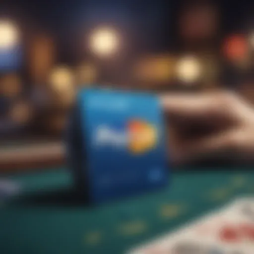 PayPal logo integrated within an online casino interface