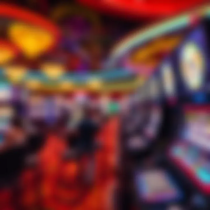 Vibrant gaming floor at Fiesta Hotel and Casino