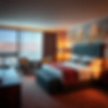 Luxurious hotel room with modern amenities