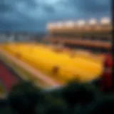 A detailed layout of a horse racing track