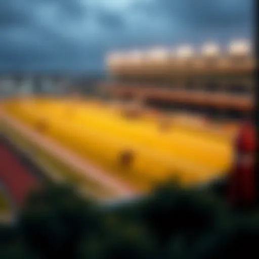 A detailed layout of a horse racing track