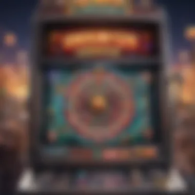 Illustration of the vibrant slot machine interface