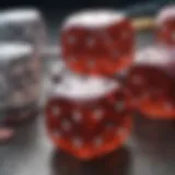 Artisan-crafted large casino dice with intricate designs