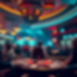 Dramatic scene of a high-stakes betting event