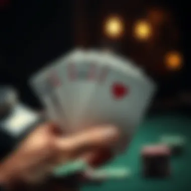 A hand of playing cards displayed with careful selection