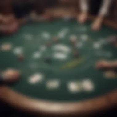 Strategic poker table setup showcasing different game formats