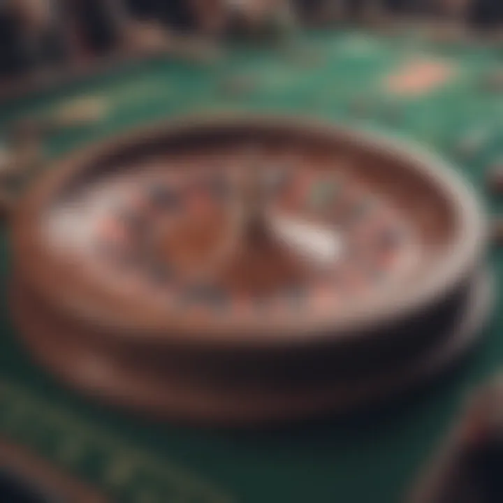 A strategic betting layout on a roulette table