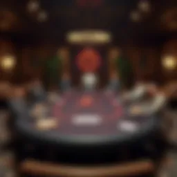 Strategic poker table setup