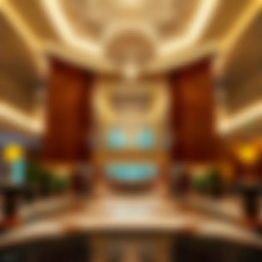 Luxurious lobby of Resorts World showcasing modern design
