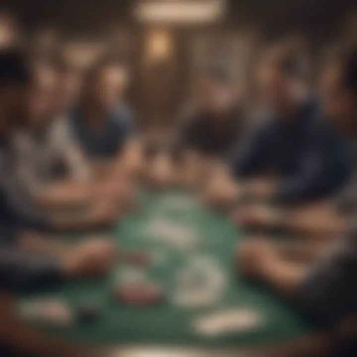 Group of players engaged in a thoughtful game of poker