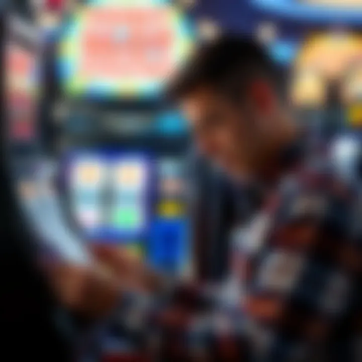Understanding Slot Machine Strategies A player examining a penny slot machine strategy guide