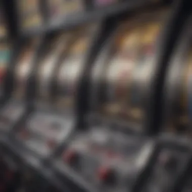 An intricate slot machine with colorful reels and symbols