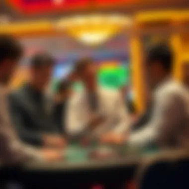 Team collaboration among casino staff members