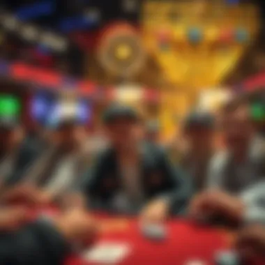 Celebration of champions in poker tournaments