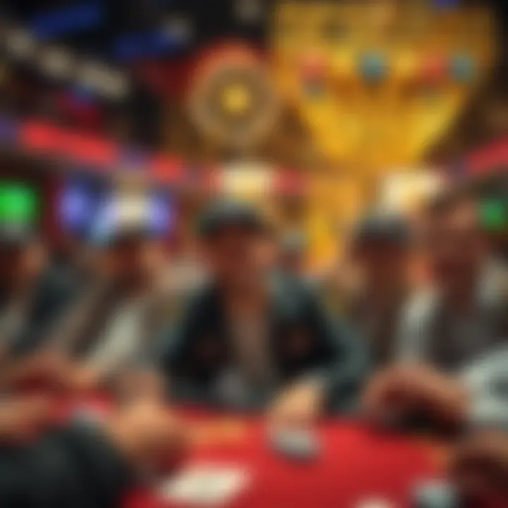 Celebration of champions in poker tournaments